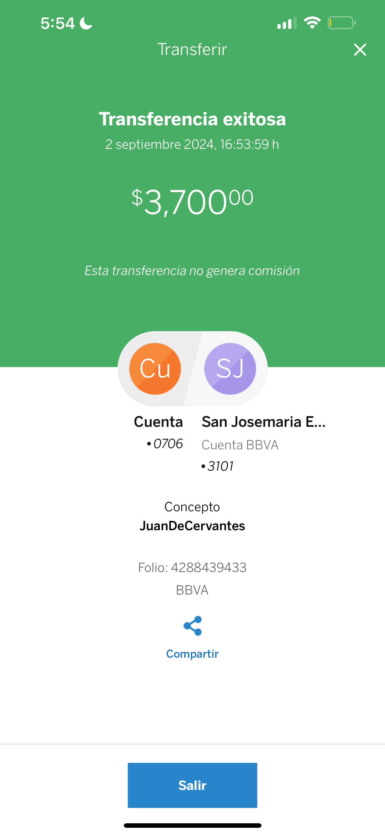 Comprobante de pago