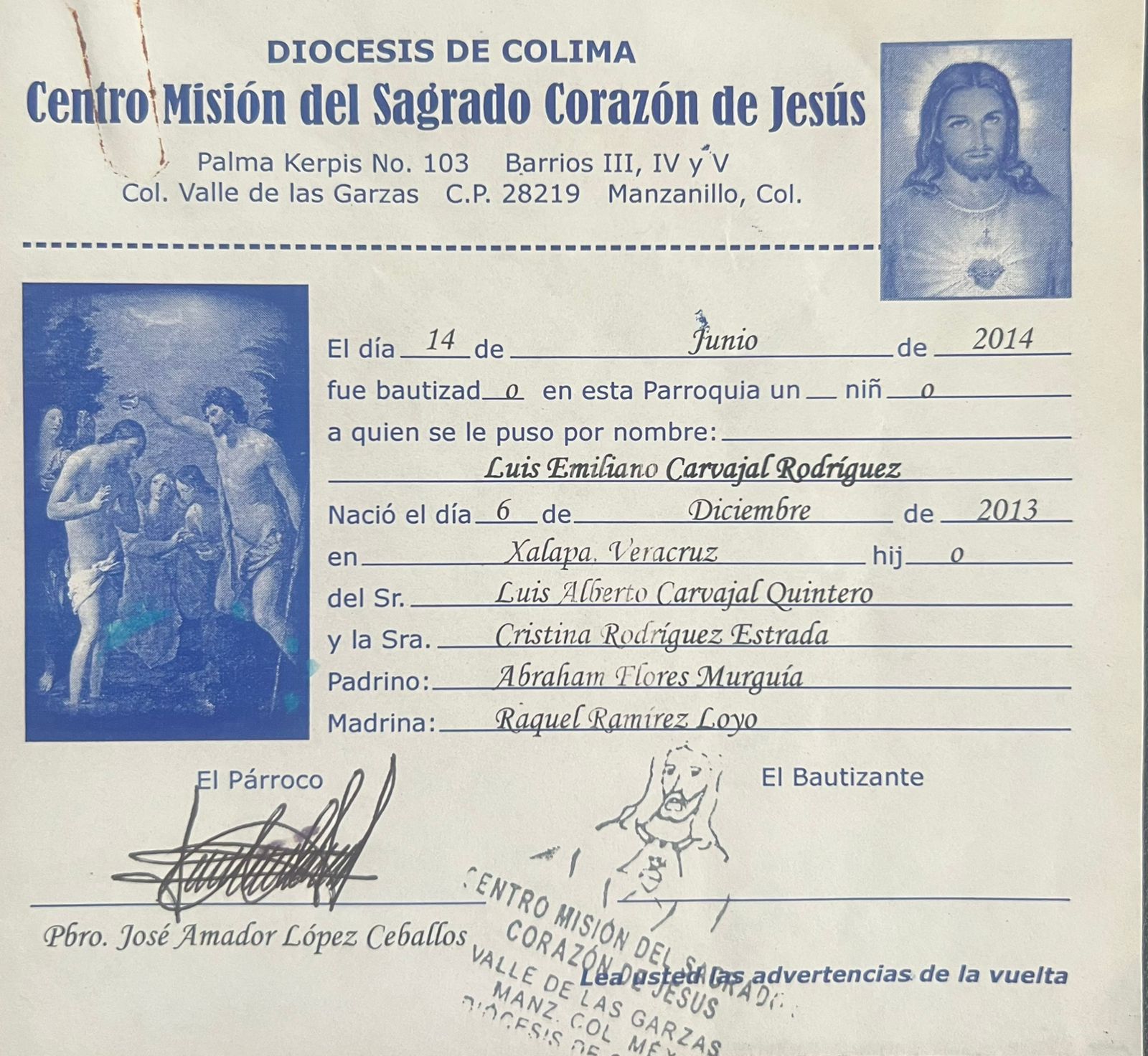 Acta de bautismo