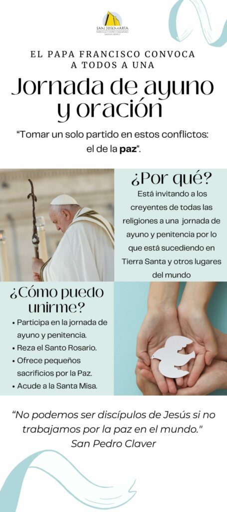 El Papa Francisco convoca a una “Jornada de ayuno y oración”