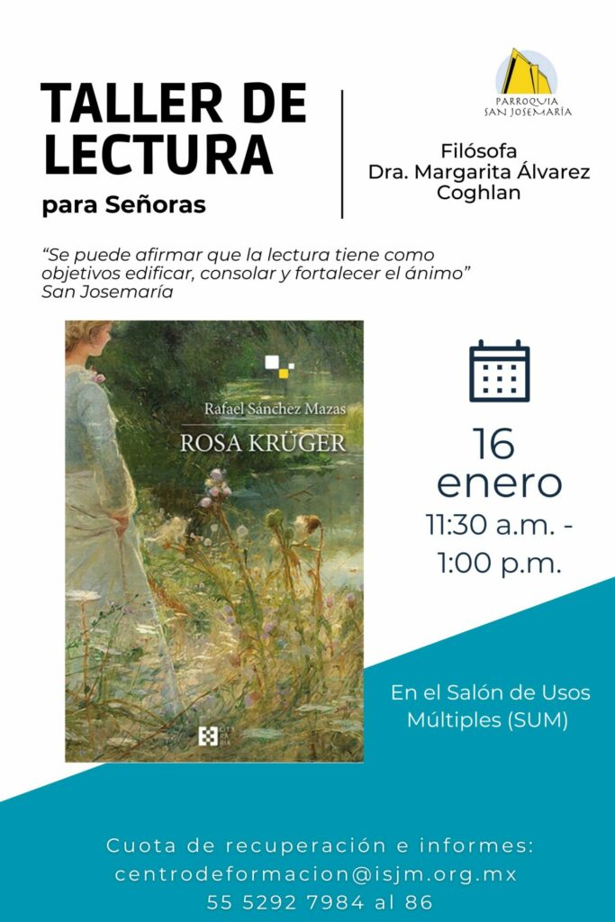 Taller de Lectura para señoras-Libro mes de enero 2025