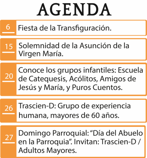 Agenda agosto Agenda agosto